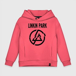Толстовка оверсайз детская Linkin Park, цвет: коралловый