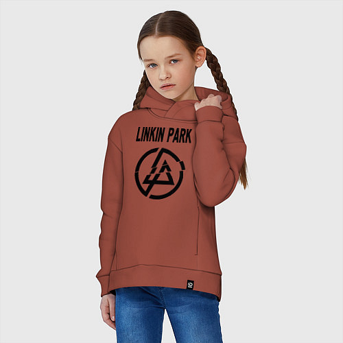 Детское худи оверсайз Linkin Park / Кирпичный – фото 3
