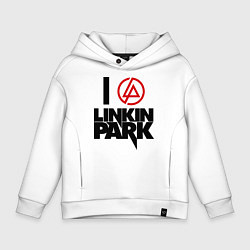 Толстовка оверсайз детская I love Linkin Park, цвет: белый