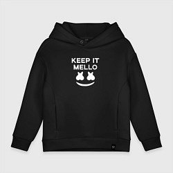 Толстовка оверсайз детская Keep it Mello, цвет: черный