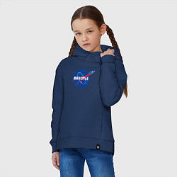 Толстовка оверсайз детская NASA Delorean 88 mph, цвет: тёмно-синий — фото 2