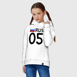 Толстовка оверсайз детская RUS 05, цвет: белый — фото 2