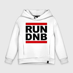 Толстовка оверсайз детская RUN DNB, цвет: белый