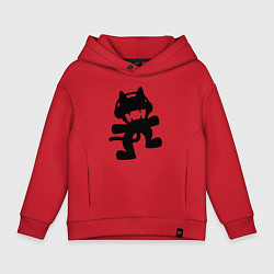 Толстовка оверсайз детская MONSTERCAT, цвет: красный