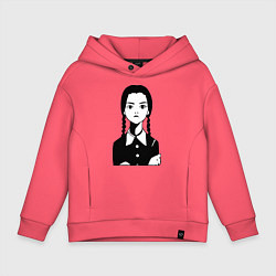 Толстовка оверсайз детская Wednesday Addams, цвет: коралловый