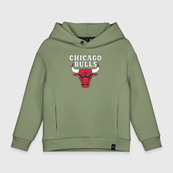 Толстовка оверсайз детская CHICAGO BULLS, цвет: авокадо