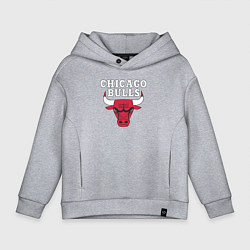 Толстовка оверсайз детская CHICAGO BULLS, цвет: меланж