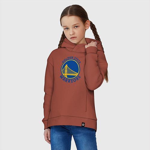 Детское худи оверсайз GOLDEN STATE WARRIORS 2020 / Кирпичный – фото 3