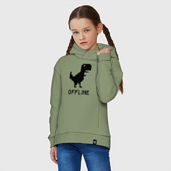 Толстовка оверсайз детская Offline, цвет: авокадо — фото 2