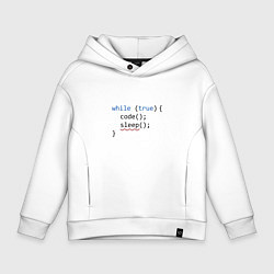 Толстовка оверсайз детская Code - sleep, цвет: белый