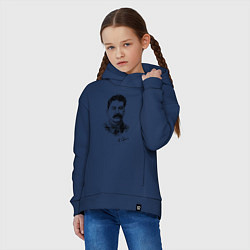 Толстовка оверсайз детская Товарищ Сталин, цвет: тёмно-синий — фото 2