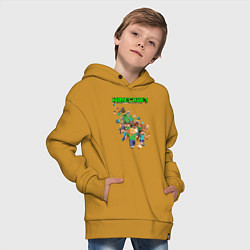 Толстовка оверсайз детская Minecraft, цвет: горчичный — фото 2