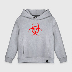 Толстовка оверсайз детская BIOHAZARD, цвет: меланж