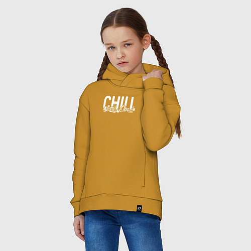 Детское худи оверсайз Chill / Горчичный – фото 3