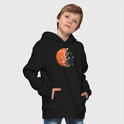 Толстовка оверсайз детская BasketBall, цвет: черный — фото 2