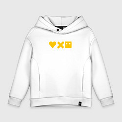 Толстовка оверсайз детская LOVE DEATH ROBOTS LDR, цвет: белый