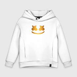 Толстовка оверсайз детская Marshmello gold, цвет: белый