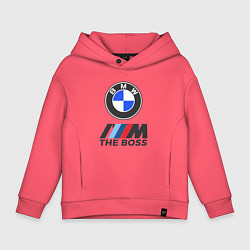 Толстовка оверсайз детская BMW BOSS, цвет: коралловый
