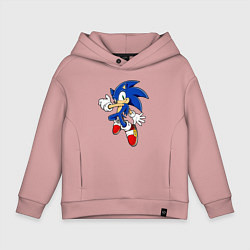 Толстовка оверсайз детская Sonic, цвет: пыльно-розовый