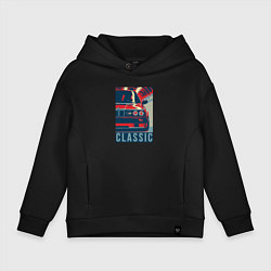 Толстовка оверсайз детская BMW e30 classic, цвет: черный