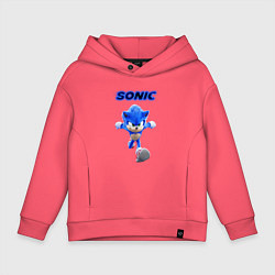 Толстовка оверсайз детская SONIC, цвет: коралловый