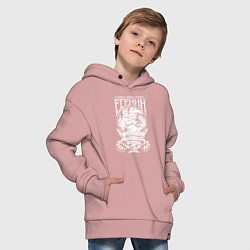 Толстовка оверсайз детская Сергей Есенин, цвет: пыльно-розовый — фото 2