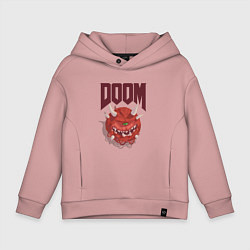 Толстовка оверсайз детская DOOM, цвет: пыльно-розовый