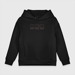 Толстовка оверсайз детская HKS, цвет: черный