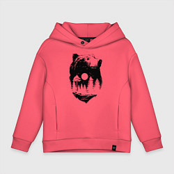 Толстовка оверсайз детская Bear, цвет: коралловый