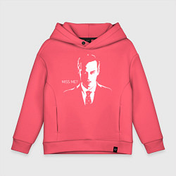 Толстовка оверсайз детская Moriarty: Miss me?, цвет: коралловый