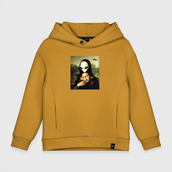 Толстовка оверсайз детская Mona Lisa, цвет: горчичный