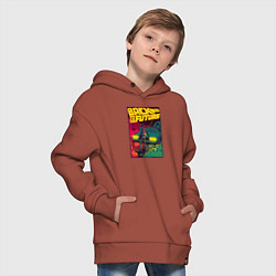 Толстовка оверсайз детская Back to the Future, цвет: кирпичный — фото 2
