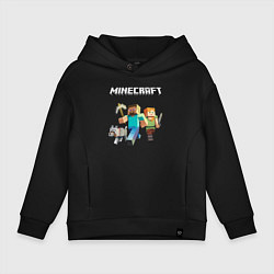 Толстовка оверсайз детская MINECRAFT, цвет: черный