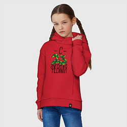 Толстовка оверсайз детская Пограничник, с 23 февраля, цвет: красный — фото 2