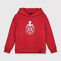 Толстовка оверсайз детская Volkswagen Girl Z, цвет: красный