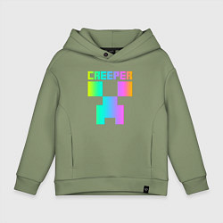 Толстовка оверсайз детская MINECRAFT CREEPER, цвет: авокадо