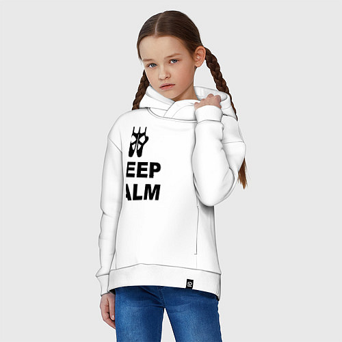 Детское худи оверсайз Keep Calm & Dance On / Белый – фото 3