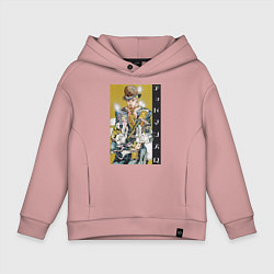 Толстовка оверсайз детская Аниме, цвет: пыльно-розовый