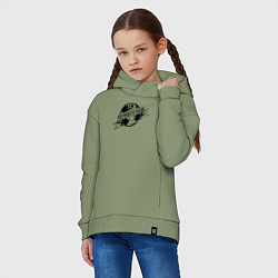 Толстовка оверсайз детская The World Is Yours, цвет: авокадо — фото 2
