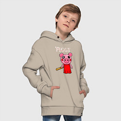 Толстовка оверсайз детская ROBLOX PIGGY, цвет: миндальный — фото 2