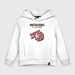 Толстовка оверсайз детская Преступность Watch Dogs Legion, цвет: белый