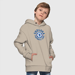 Толстовка оверсайз детская Chelsea FC, цвет: миндальный — фото 2