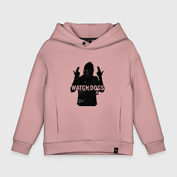 Толстовка оверсайз детская Watch dogs 2 Z, цвет: пыльно-розовый