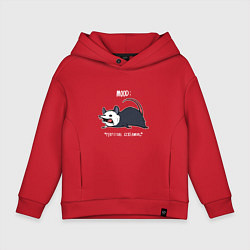 Толстовка оверсайз детская Настроение: Кричать и лежать, цвет: красный