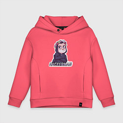 Толстовка оверсайз детская Mr Robot, цвет: коралловый
