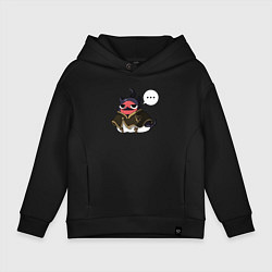 Толстовка оверсайз детская Nero bird, цвет: черный