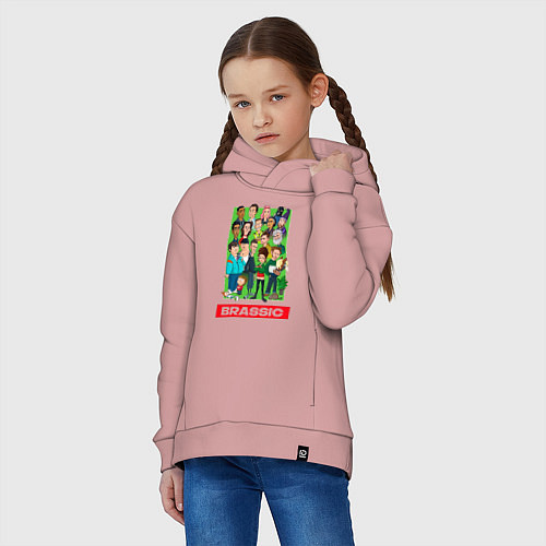 Детское худи оверсайз Brassic Art Голяк / Пыльно-розовый – фото 3