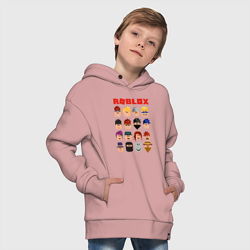 Детское худи оверсайз ROBLOX / Пыльно-розовый – фото 4