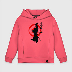 Толстовка оверсайз детская Ghost of Tsushima, цвет: коралловый