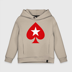Толстовка оверсайз детская Покер Пики Poker Stars, цвет: миндальный